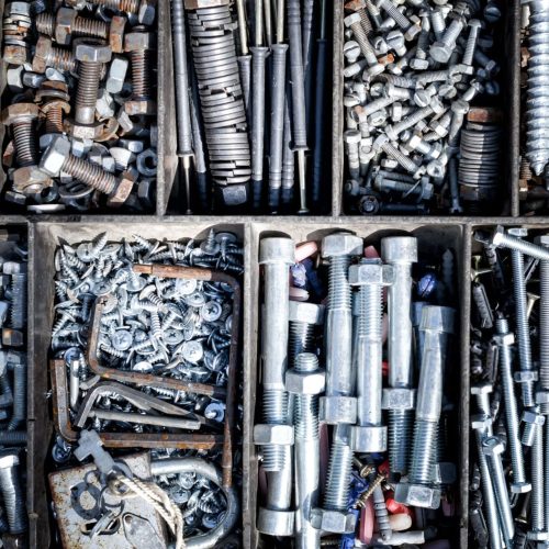 Industrial Nut Bolts and Washers Background