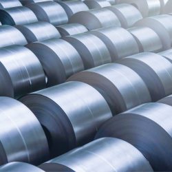 Koudgewalste stalen spoel terugbetalen op opslaggebied in ij