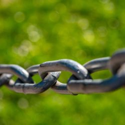 Macro shot of anchor chain